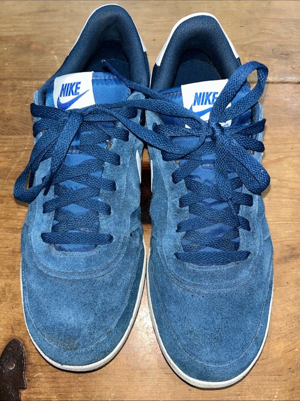 Nike Field Trainer Blue Suede Sneakers Men’s Size 10 Retro Athletic Shoes